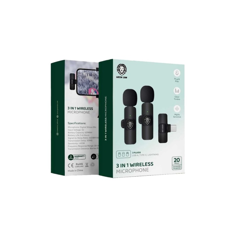 بررسی میکروفون بی‌سیم گرین لاین Green Lion 3 in 1 Wireless